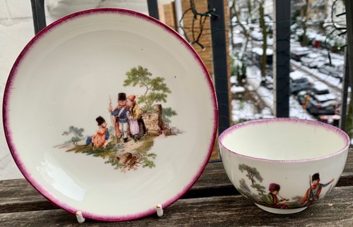 Meissen tasse mit - tasse, untertasse