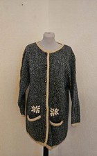 🧥   Strickjacke Damen Wolleanteil Gr. XL blau Trachten TOP Zustand