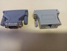 2 RS232-Adapter,  1x DB-9male zu DB-25 female, 1x RJ45 zu DB25 male