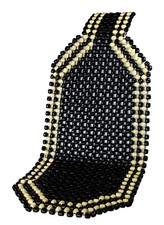 Holzkugel Sitzauflage schwarz Sitzaufleger Massage Holzperlen ca. 39x127cm 11140