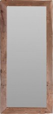 Wandspiegel Garderobenspiegel Badspiegel 100x70cm Teakholz Holz Flur Badezimmer