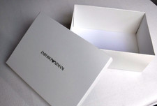 EMPORIO ARMANI - Box Karton Geschenkkarton - 37,5 x 28 x 14,5 cm groß !  Weiß