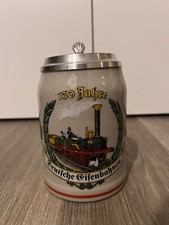 Bierkrug 150 Jahre Deutsche Eisenbahn Antik 1985