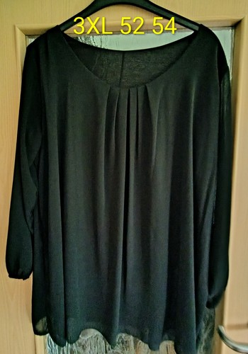 Bluse schwarz xxxl 3xl - schwarz,