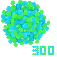 300 Stück blaue grüne Leuchtsteine Kieselsteine Garten Aquarium Pflanzen Topf