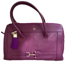 Damenhandtasche leder violet - leder,