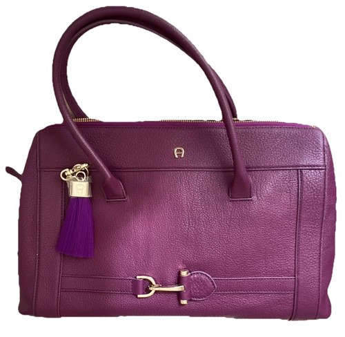 Damenhandtasche leder violet - leder,