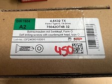 Edelstahl Bohrschrauben 4,8x32mm  450Stück  rostfrei DIN 7504 / Aktion Cont2Pal1