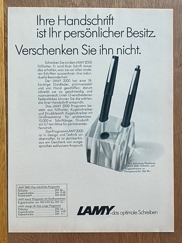 Lamy 2000 füllhalter - lamy,