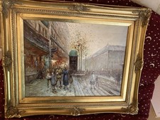 Ölgemälde Stadtansicht mit