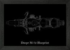 Dnepr M72 Blueprint top Framed