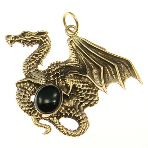 Drachen dragon gothic amulett - drachen,