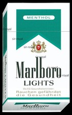 Werbe Aufkleber - Marlboro Lights Zigaretten - 11x18cm - Vintage 90er