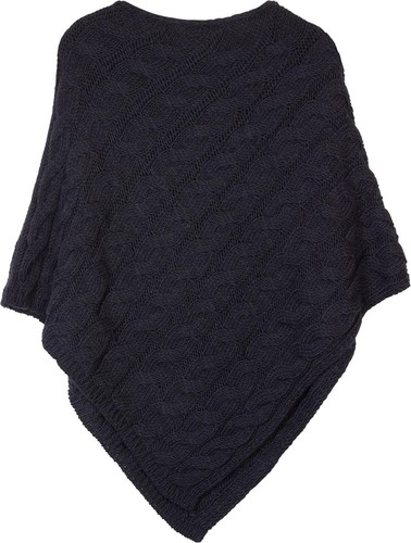 Strick poncho mit zopfmuster - poncho,
