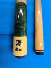 Vintage OLD ADAM Classic Green Straight Queue Standard Schaft Pool Billard Stick