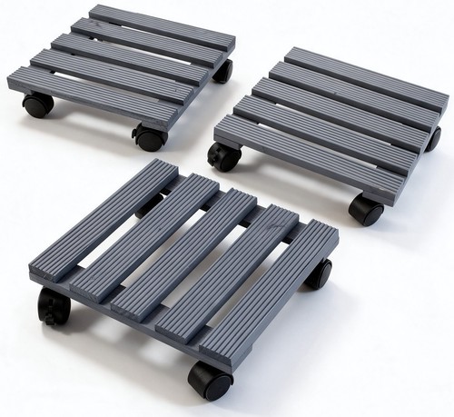 Pflanzenroller holz 29x29cm - pflanzenroller,