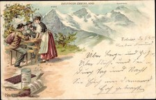Litho Kt. Bern, Berner Oberland, Cacao Suchard Reklame, Trachten,... - 10582856
