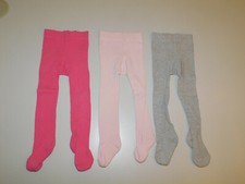 3 x Strumpfhose gefütterter Fuß Gr. 86 / 92 von TCM rosa pink grau