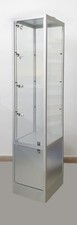Glasvitrine Silber/Grau 40 x
