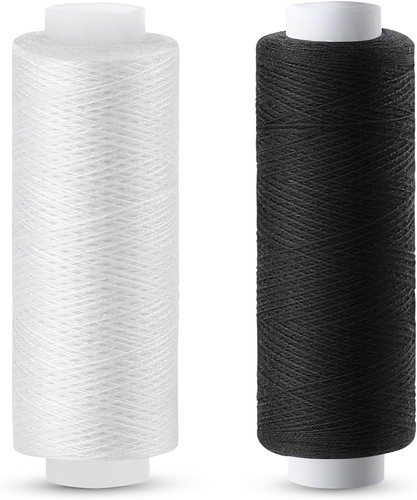 Nähgarn schwarz weiß 2x200 - nähgarn,