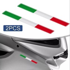 2 Tlg Flagge 3D Emblem Aufkleber Italien Italia Motorrad Autoaufkleber schön DE