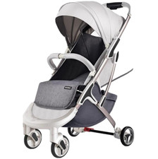 Hot Mom M19 Kinderwagen Buggy Shopper Jogger Sportwagen leicht faltbar grau PQ9