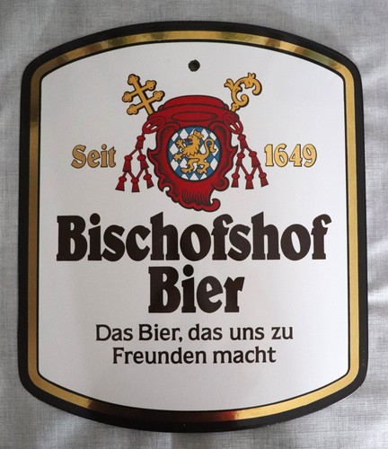 Bischofshof bier emailschild - bischofshof,