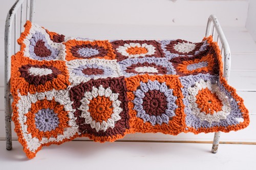 Deckchen granny square 70er - square,