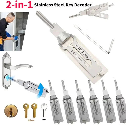 Stainless steel key - 2-in-1,