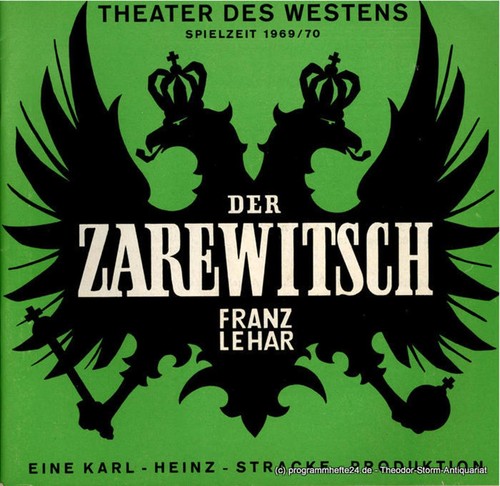 Programmheft der zarewitsch - programmheft,