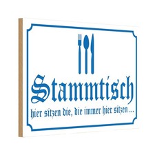 Holzschild 12x18 stammtisch - 12x18, cm