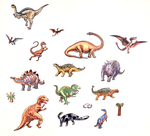 Sticker set spiel dinosaurier - set,