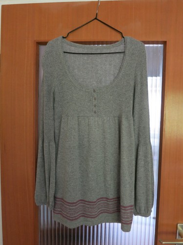 Grauer pullover longshirt - grauer,
