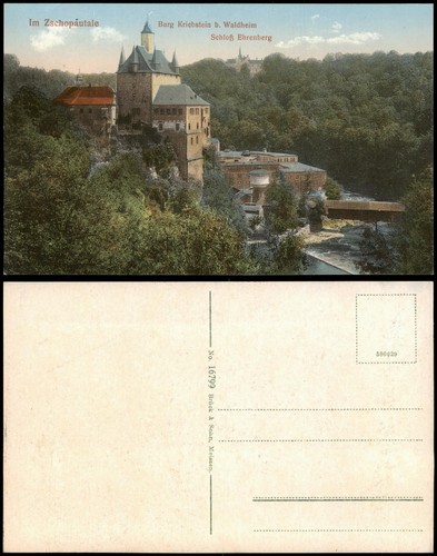 Ansichtskarte kriebstein burg - ansichtskarte,