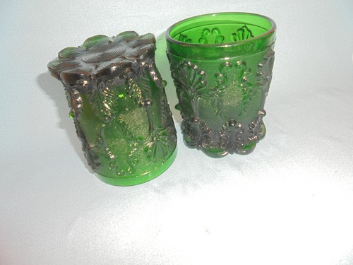 Pressglas becher grün - becher,