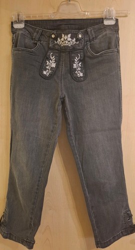 Trachtenhose jeans capri grau - trachtenhose,