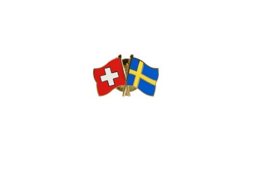 Schweiz schweden flaggen pin - -,
