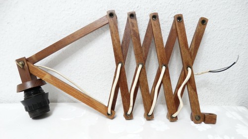 Scherenlampe teak holz - scherenlampe,