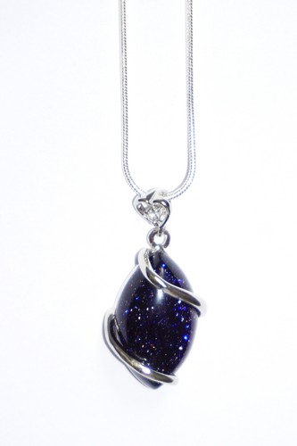 Silberkette mit blaufluß - silberkette,