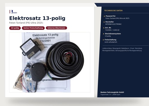 Elektrosatz 13polig foton - elektrosatz,