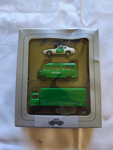 Herpa 3er set polizei - 3er, porsche