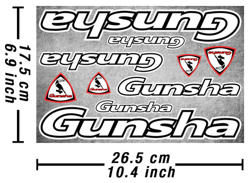 Gunsha decals stickers - stickers, bicycle