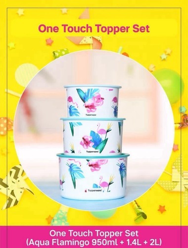 Tupperware dosen set flamingo - tupperware,