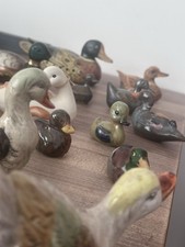 Enten figuren 12x holz - enten, glas