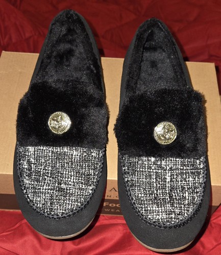 Spenco tweed black ortho slip - black,