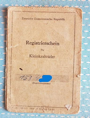 Simson registrierschein - ,