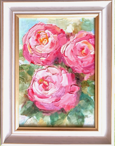 ölbild neu blumen - Ölbild,