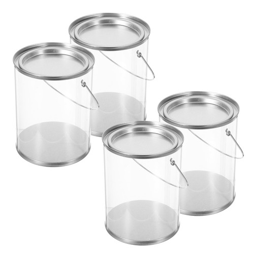 Durchsichtige farbdosen mit - durchsichtige,