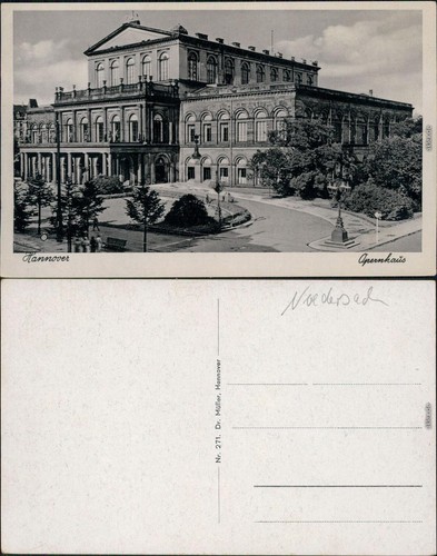 Ansichtskarte hannover oper - ansichtskarte,