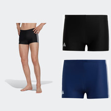 ADIDAS 3 Streifen Herren Boxer-Badehose Schwimmen Swim Trunk Sport Pool Strand